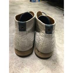 Zilver/witte croco print maat 46