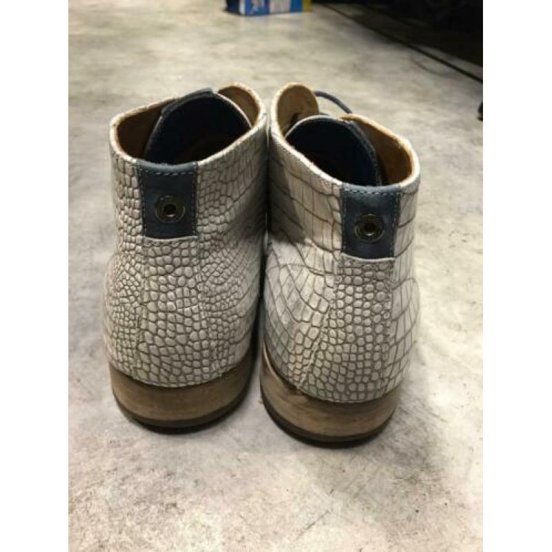 Zilver/witte croco print maat 46