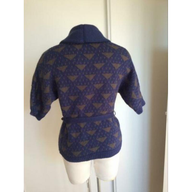 * Blauw GSUS gsus vest mt s kimono vleermuis mouw vintage