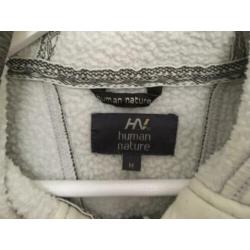Human nature mosgroen lang warm vest