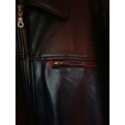 Zgan zwarte lederlook jas