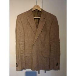 Bruin / beige 100% Linnen colbert van Mc Gregor