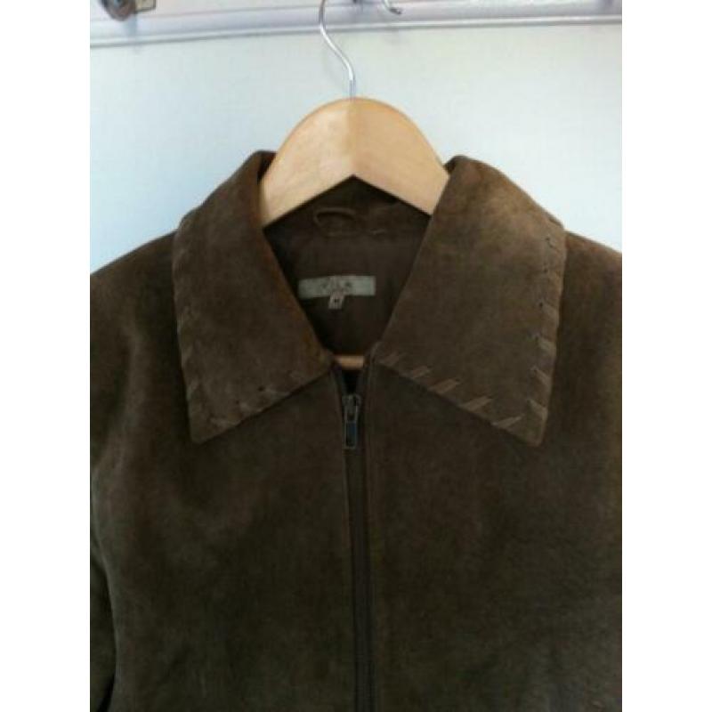 Vila suede jas maat M bruin leer z.g.a.n leren cowboy 38/40