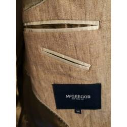 Bruin / beige 100% Linnen colbert van Mc Gregor