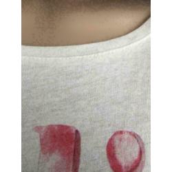 D344 Nieuw: Esprit Organic maat M=38/40 wit shirt top trui