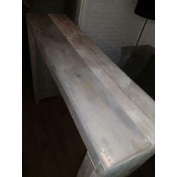 Mooie Steigerhouten Sidetable en stoel