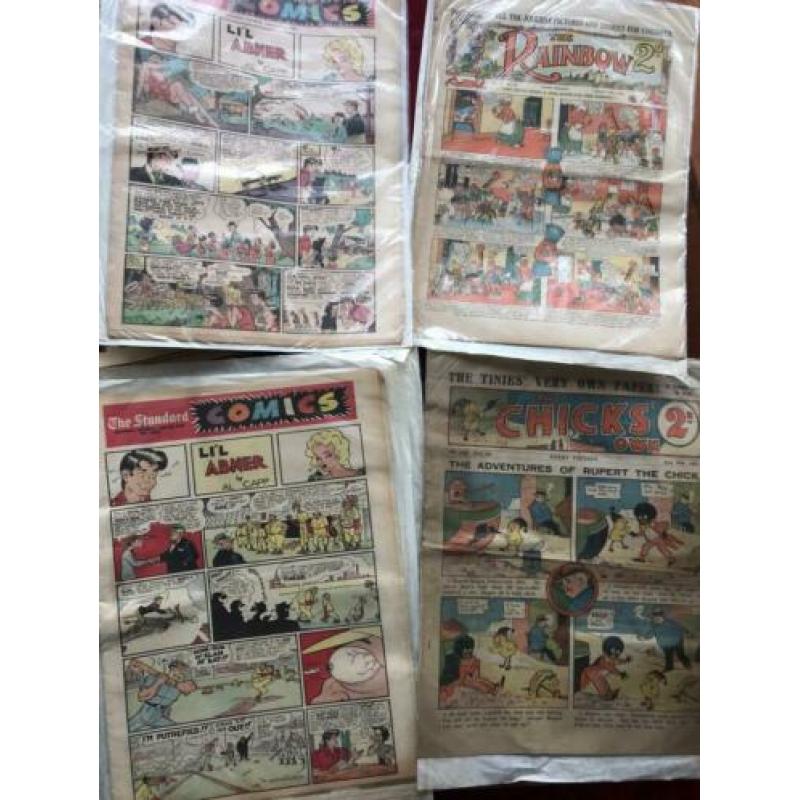 14 oude engelse kranten strips 1915-1930