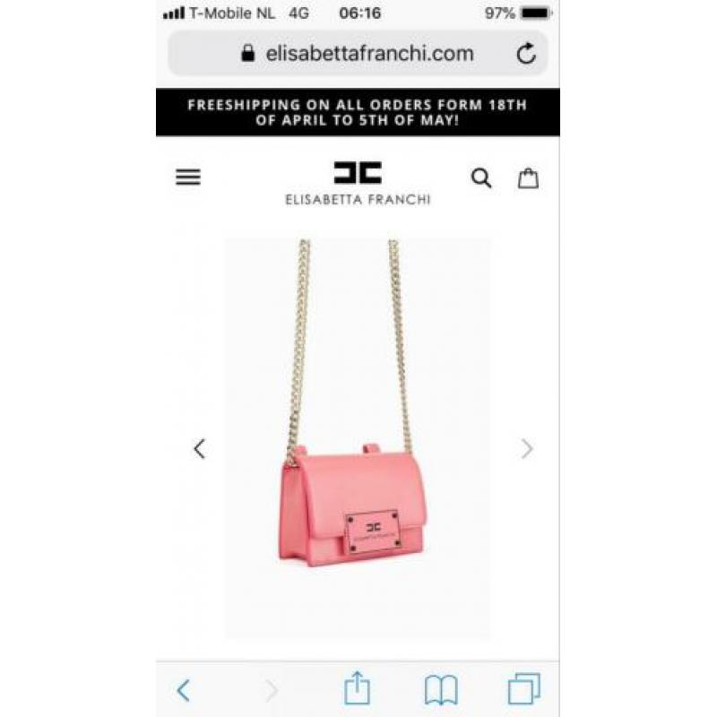 Elisabetta franci roze heup/crossbody tasje NIEUW