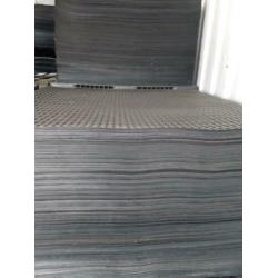 rubber matjes rubber plaat 1 x 1 meter rubbermat 5mm dik
