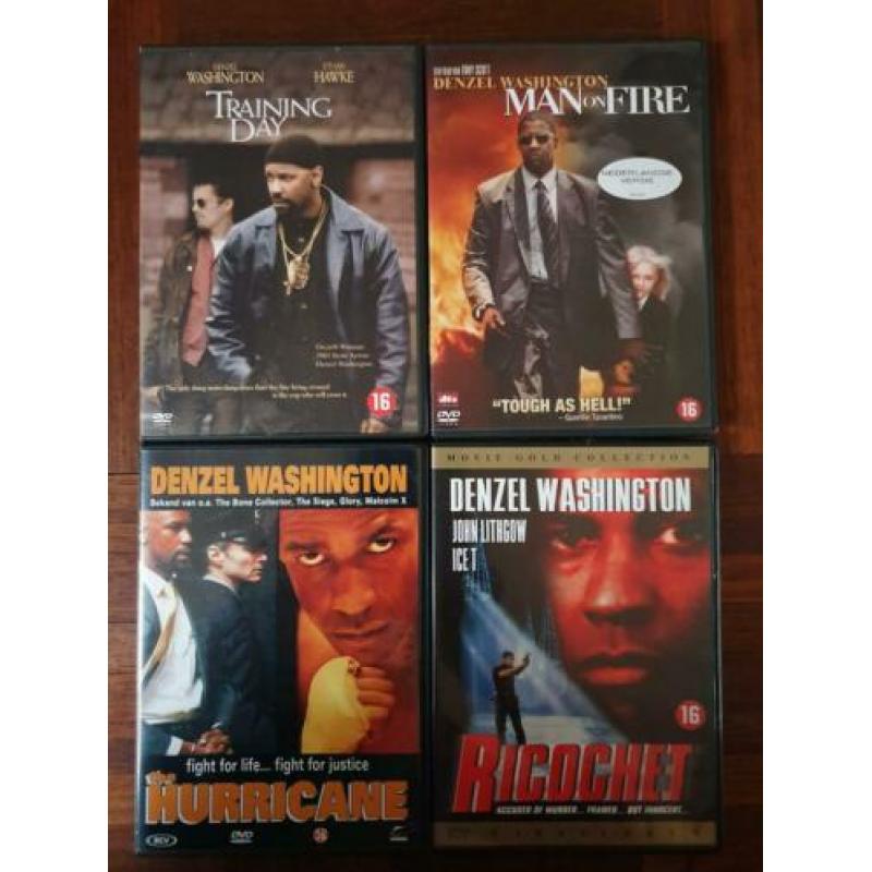 4x Denzel Washington Dvd Set Actie Thriller Man on Fire
