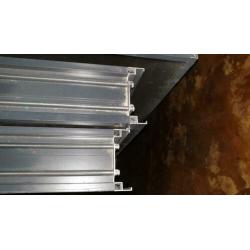 Restpartij systeemwand glas + aluminium profielen!