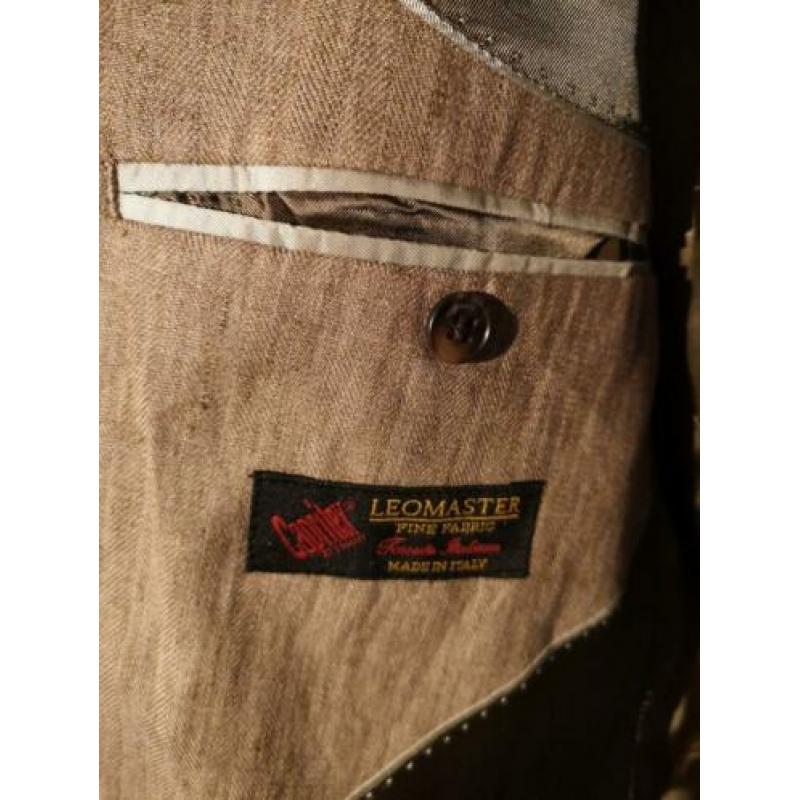 Bruin / beige 100% Linnen colbert van Mc Gregor