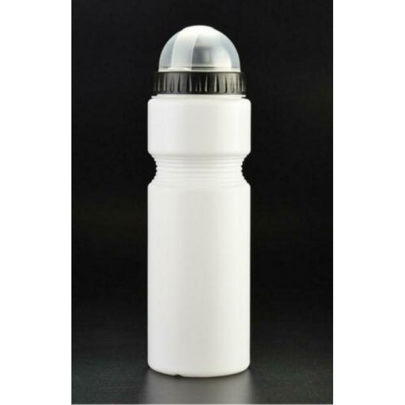 Bidon 750 ml wit met zwart racefiets mtb
