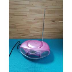 Akai roze radio en cd speler