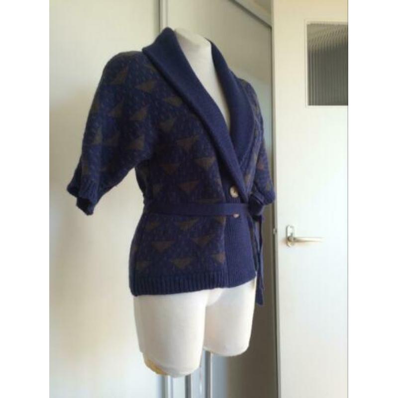 * Blauw GSUS gsus vest mt s kimono vleermuis mouw vintage