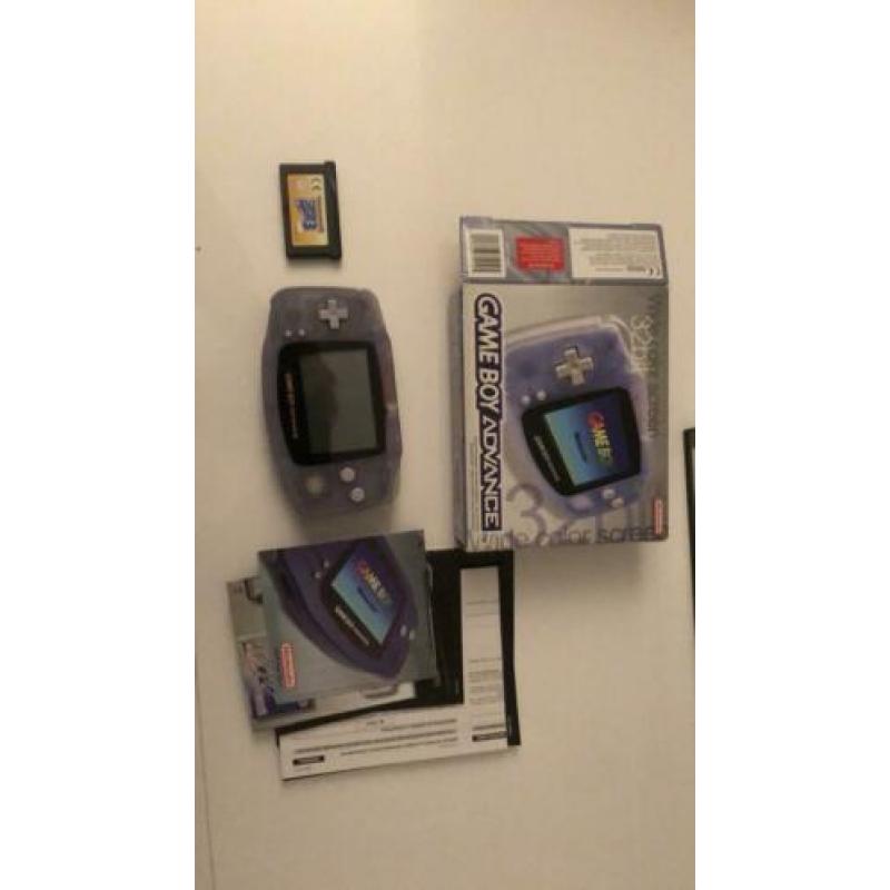 Gameboy Advance in doos met Super Mario Bros 3 (topconditie)