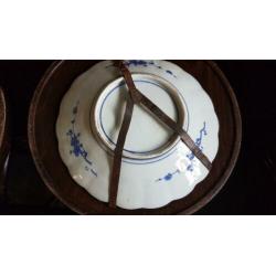 2 oude wandborden/schalen