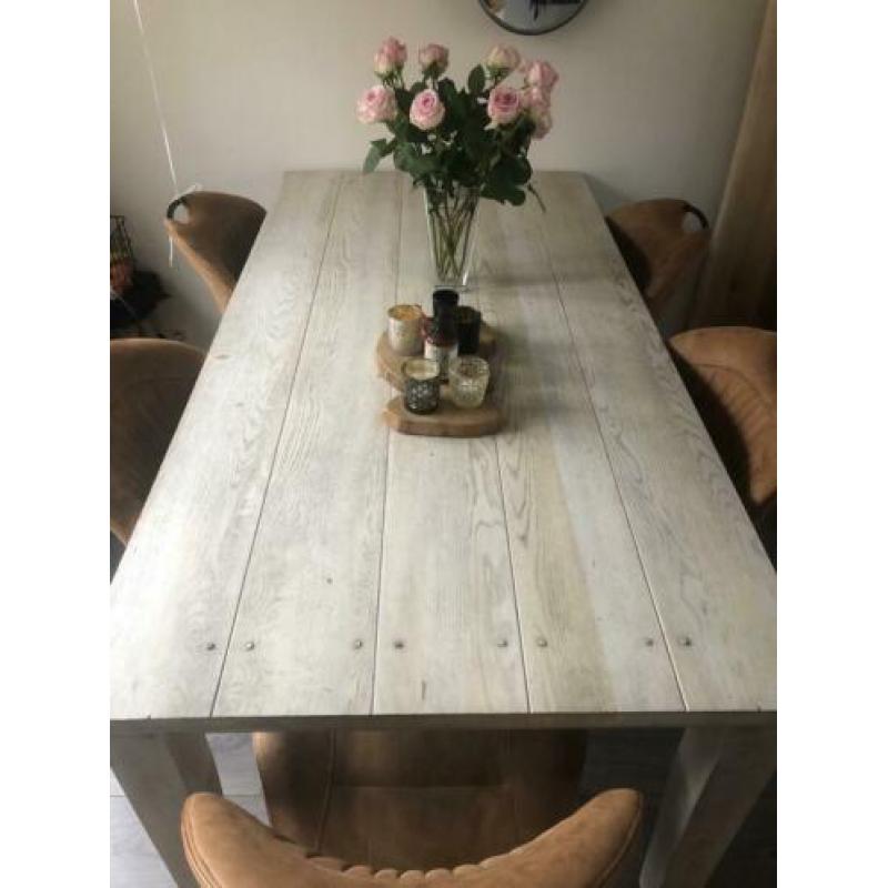 Prachtige massief eiken Eettafel!