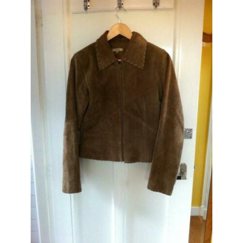 Vila suede jas maat M bruin leer z.g.a.n leren cowboy 38/40