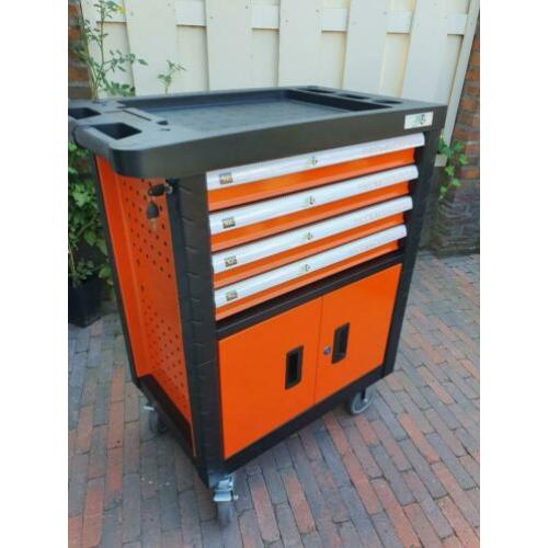 Gereedschapswagen 4 laden, oranje