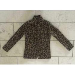 Carnavals jas/blazer tijgerprint maat 176