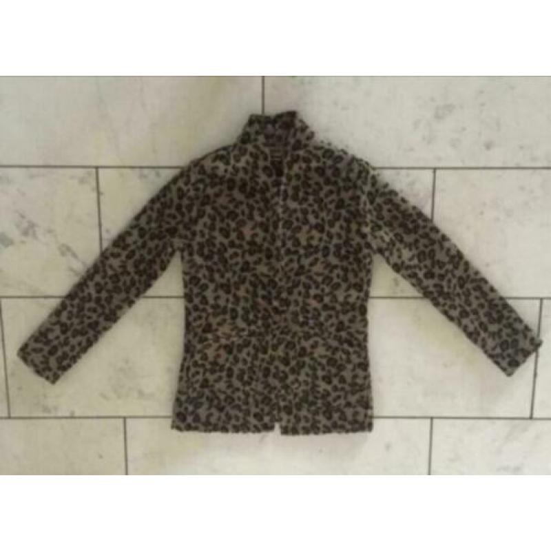 Carnavals jas/blazer tijgerprint maat 176
