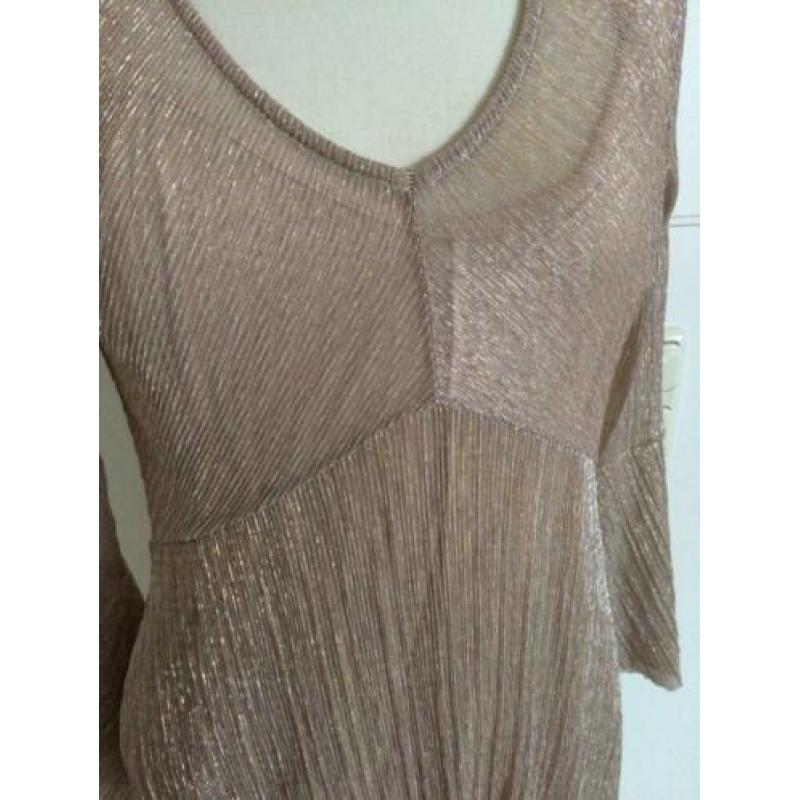 Prachtige champagnekleurig cocktail jurk maat S ZGAN