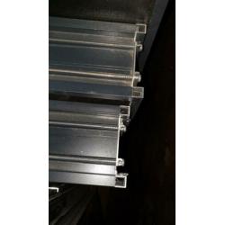 Restpartij systeemwand glas + aluminium profielen!