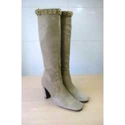 Car Shoe suede beige hoge hakken laarzen maat 38