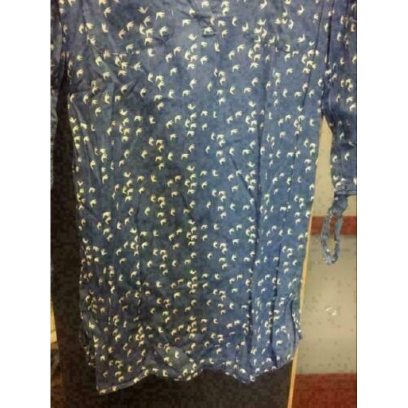 Denim printed tuniek, maat: m/l