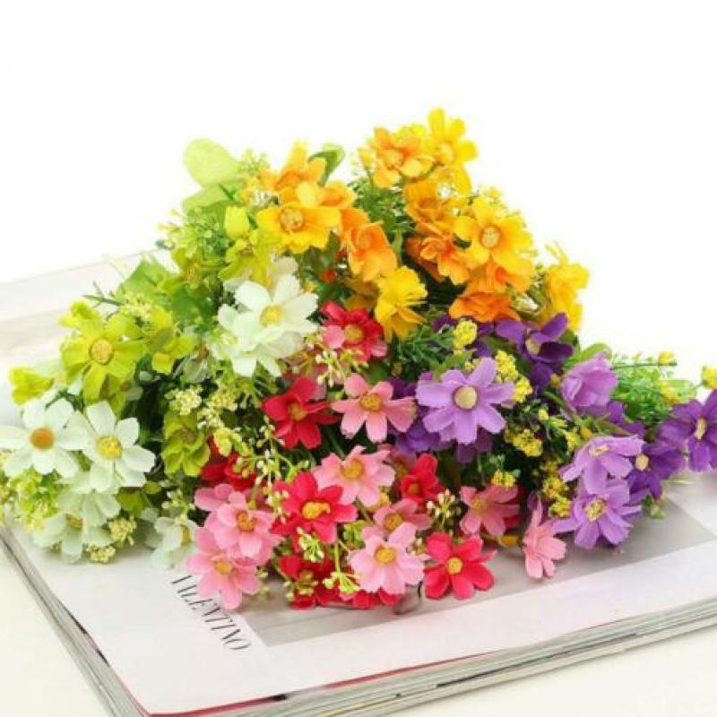Kunst Madeliefjes Boeket / Nep Plant Bloemen Terras Zijden