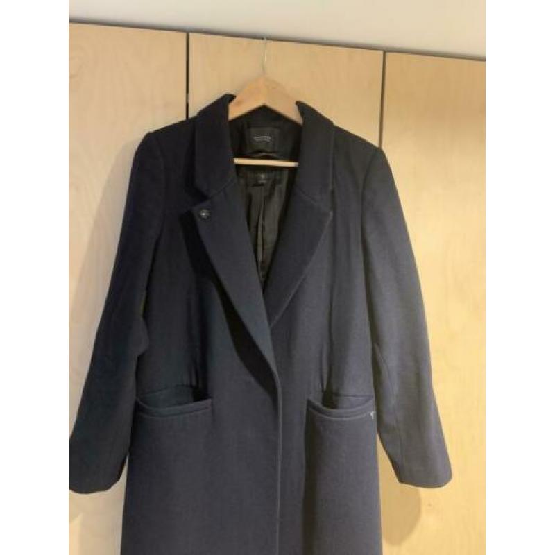 Maison Scotch winter manteljas in kleur donkerblauw