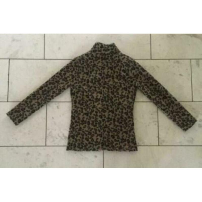 Carnavals jas/blazer tijgerprint maat 176