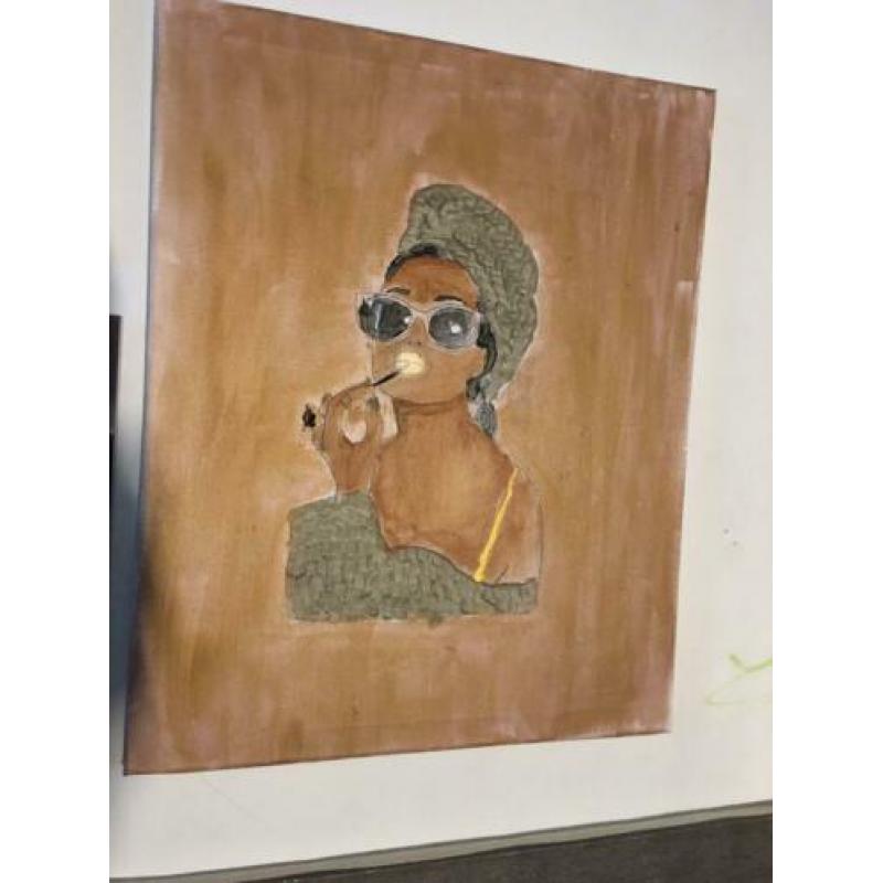 4 zelf gemaakte schilderij