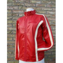 Kort jasje Rino & Pelle rood / wit maat 40 nieuw