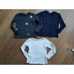 3 longsleeves mt 122 van Zara en Tom Tailor