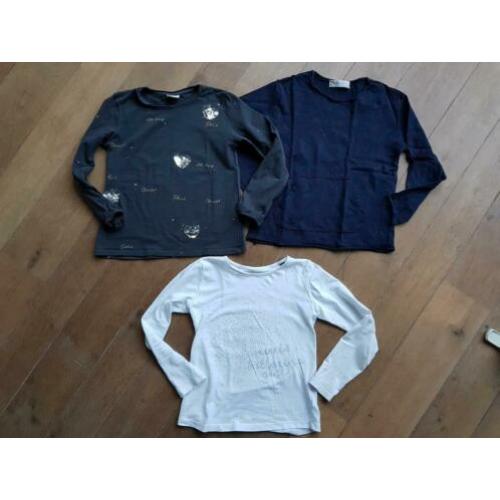 3 longsleeves mt 122 van Zara en Tom Tailor