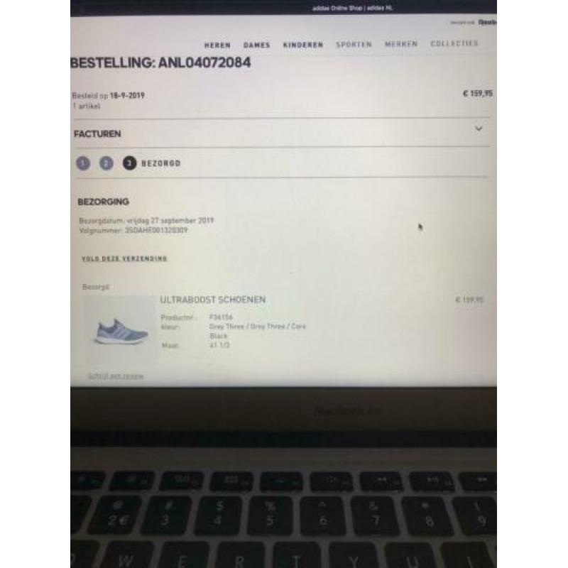 Adidas Schoenen Ultraboost Ultra Boost Grey Maat 41 1/3