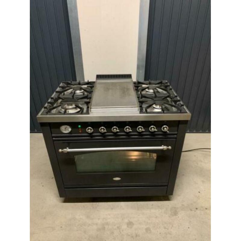 Boretti fornuis Antraciet met Frytop