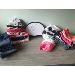 pakket meisjes kleding maat 128 134