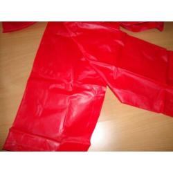 rood hartjes regenpak 110/116