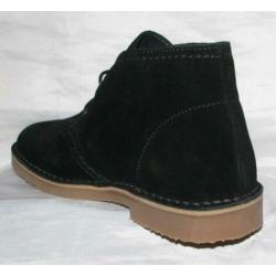 AQA maat 41 dessertboot zwart suede/leer - gratis verzenden