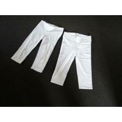 2 x witte noppies legging S/M (1 nieuwe / 1 gebruikt)