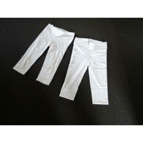 2 x witte noppies legging S/M (1 nieuwe / 1 gebruikt)
