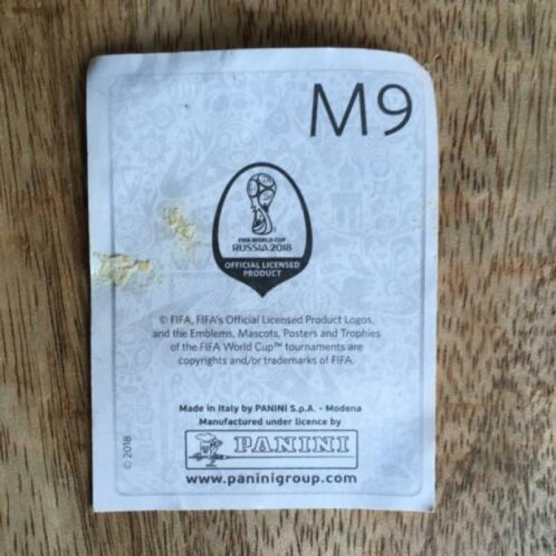 Panini WK2018 Paatjes/Stickers