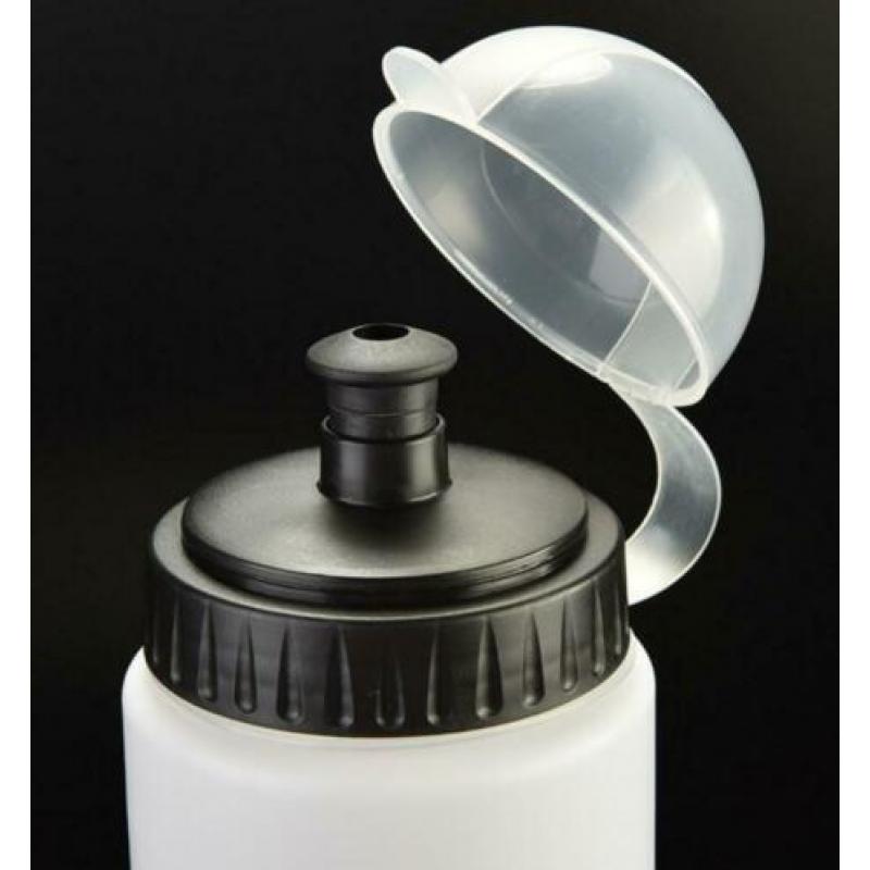 Bidon 750 ml wit met zwart racefiets mtb