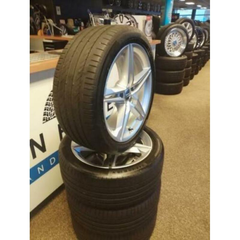 Originele 18 inch Audi A4 S-Line velgen Continental banden