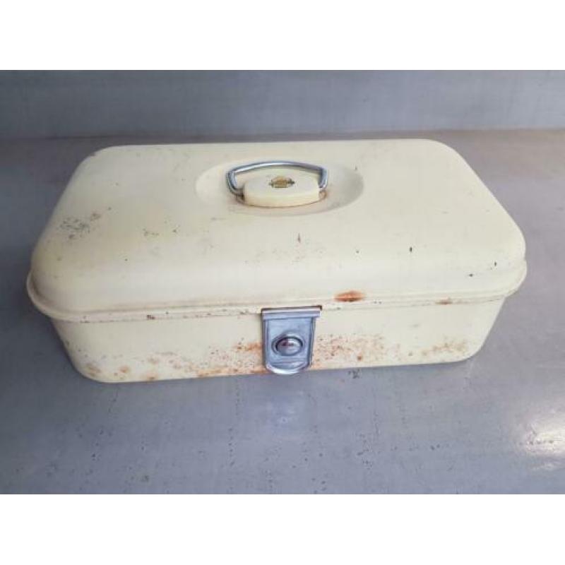 Antieke retro broodtrommel van brabantia