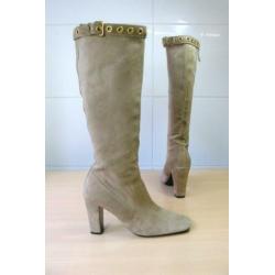 Car Shoe suede beige hoge hakken laarzen maat 38