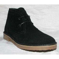 AQA maat 41 dessertboot zwart suede/leer - gratis verzenden